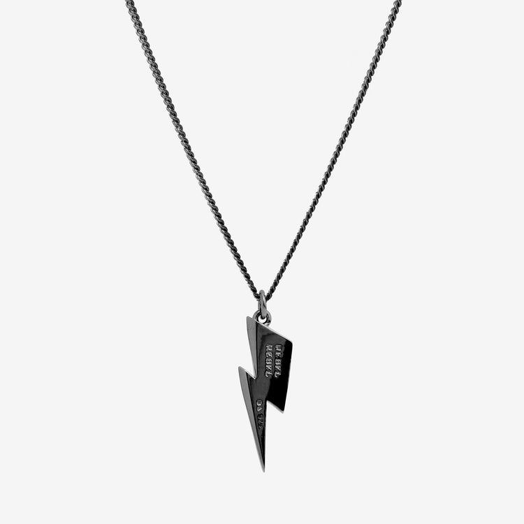 Gender Neutral Sterling Silver Lightning Bolt Necklace