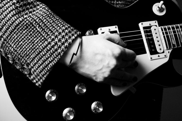 Gender Neutral Sterling Silver Lightning Bolt Bracelet