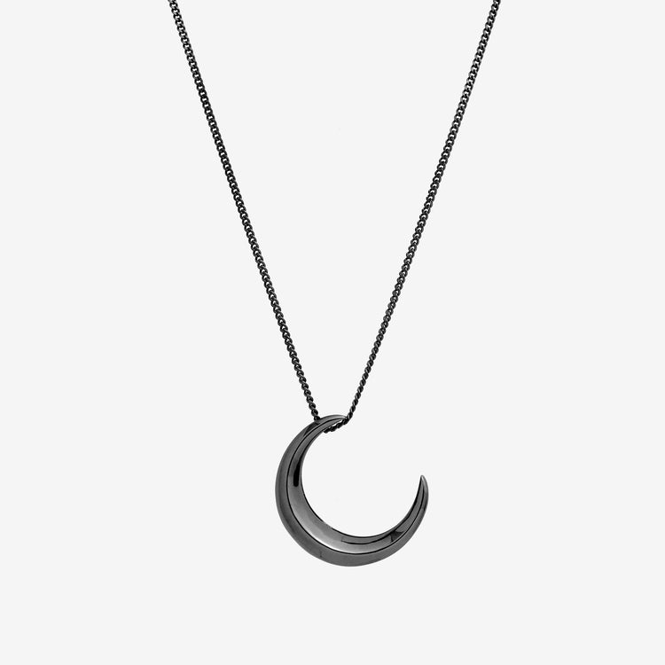 Gender Neutral Sterling Silver Crescent Moon Necklace