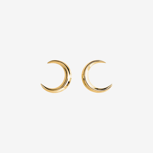 Gender Neutral Sterling Silver Small Crescent Moon Earrings