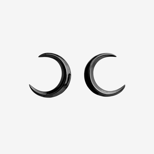 Gender Neutral Sterling Silver Crescent Moon Earrings