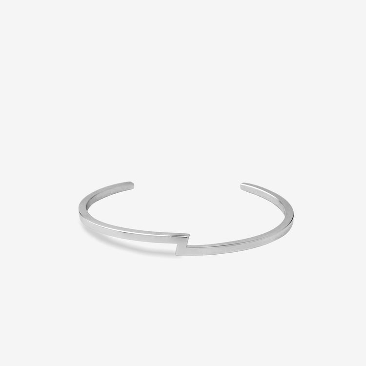 Gender Neutral Sterling Silver Lightning Bolt Bracelet