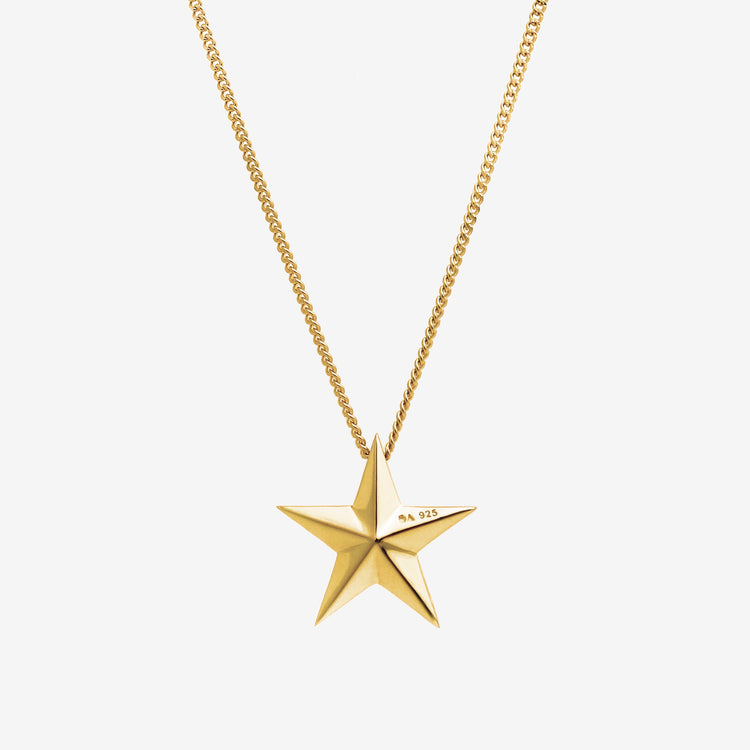 Gender Neutral Sterling Silver Star Necklace