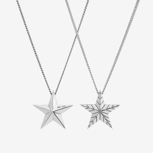 Gender Neutral Sterling Silver Star Necklace